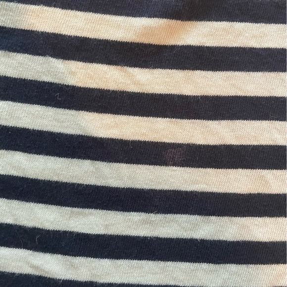 Blue striped topshop crop top - tag size 6, fits like a small/medium - Picture 4 of 4